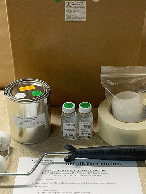 NON SKID REPAIR KIT - QUICK GLAZE CLEAR