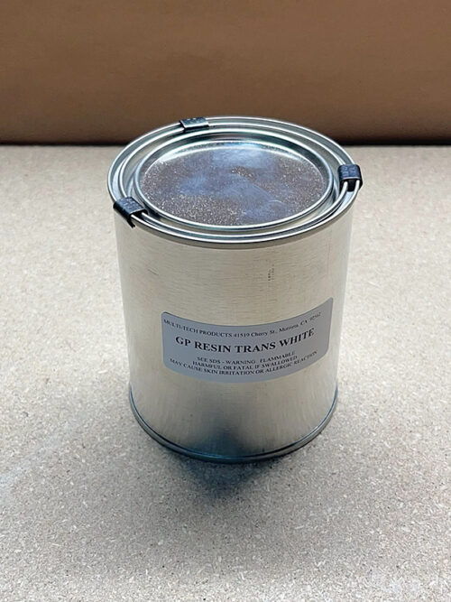GP RESIN TRANS WHITE