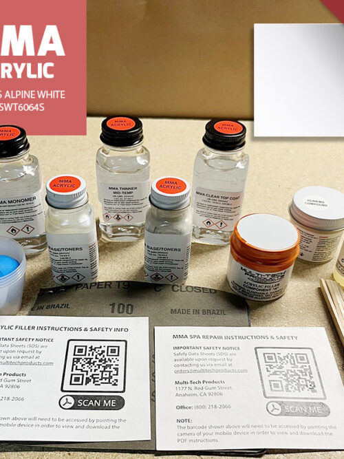 MMA ACRYLIC WATKINS REPAIR KIT ALPINE WHITE 7****