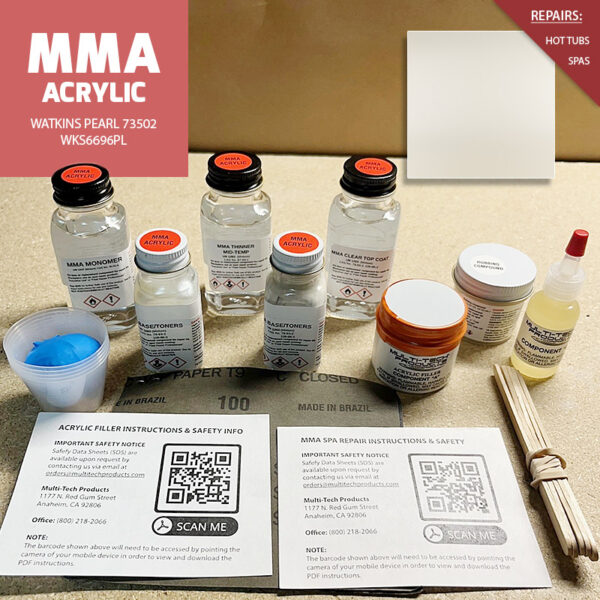 MMA ACRYLIC WATKINS REPAIR KIT PEARL 73502