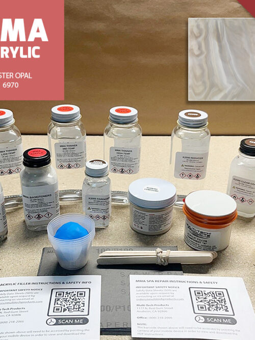 MMA ACRYLIC SINGLE REPAIR KIT SPA OYSTER OPAL