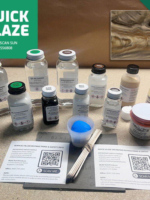QUICK GLAZE SINGLE REPAIR KIT SPA & HOT TUB TUSCAN SUN SERENITY SERIES