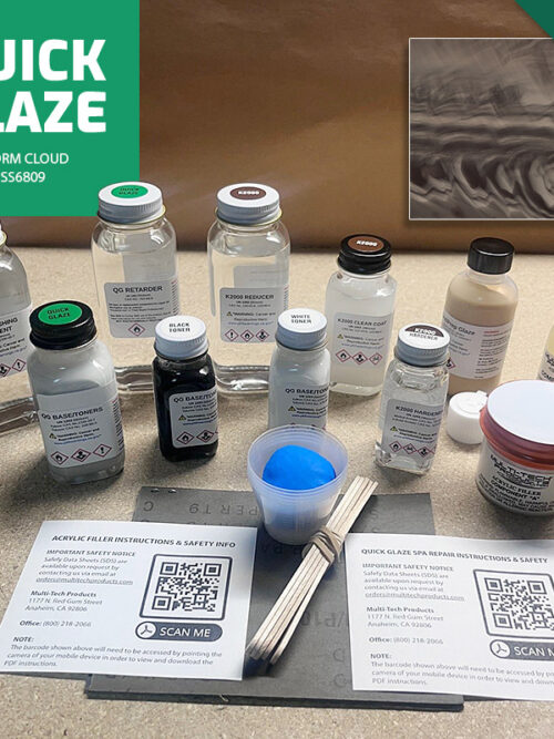 QUICK GLAZE SINGLE REPAIR KIT SPA & HOT TUB STORM CLOUD SERENITY SERIES