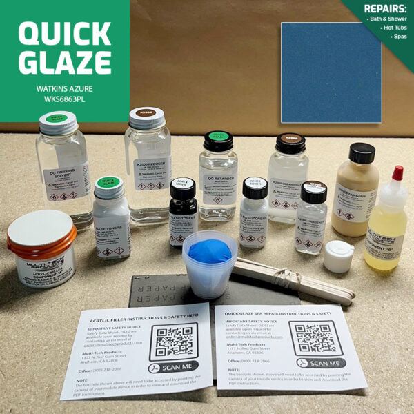 QUICK GLAZE ACRYLIC WATKINS REPAIR KIT AZURE 73504