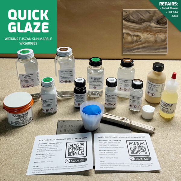QUICK GLAZE ACRYLIC WATKINS REPAIR KIT TUSCAN SUN MARBLE 76831