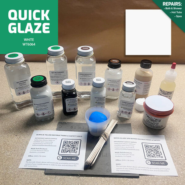 QUICK GLAZE SINGLE REPAIR KIT SPA & HOT TUB WT6064