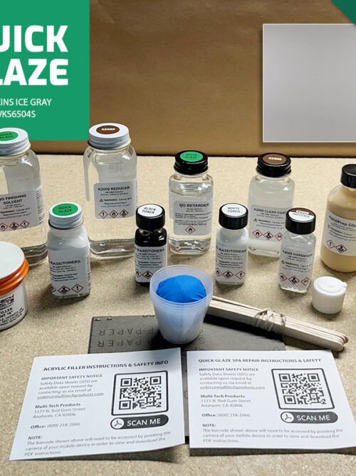 QUICK GLAZE ACRYLIC WATKINS REPAIR KIT ICE GRAY